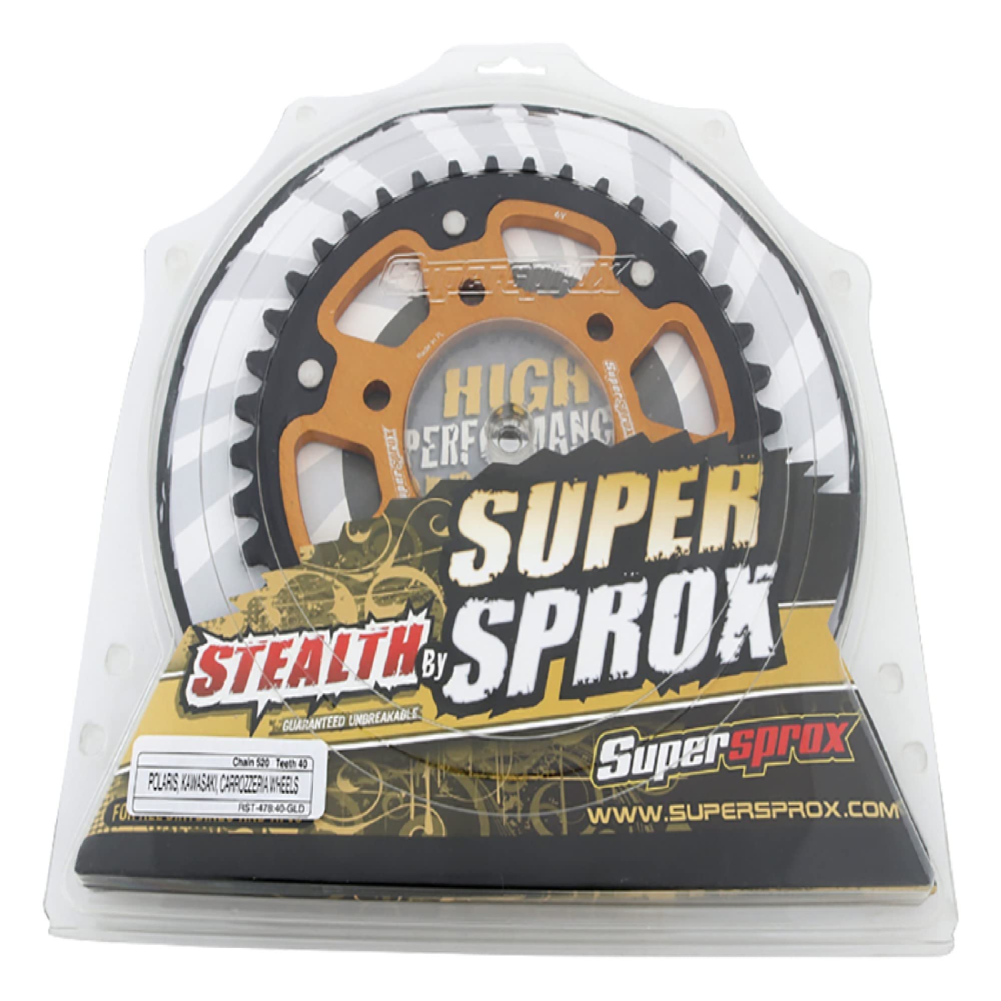 SuperSprox RST-478-40-GLD Gold Stealth Sprocket : Amazon.sg
